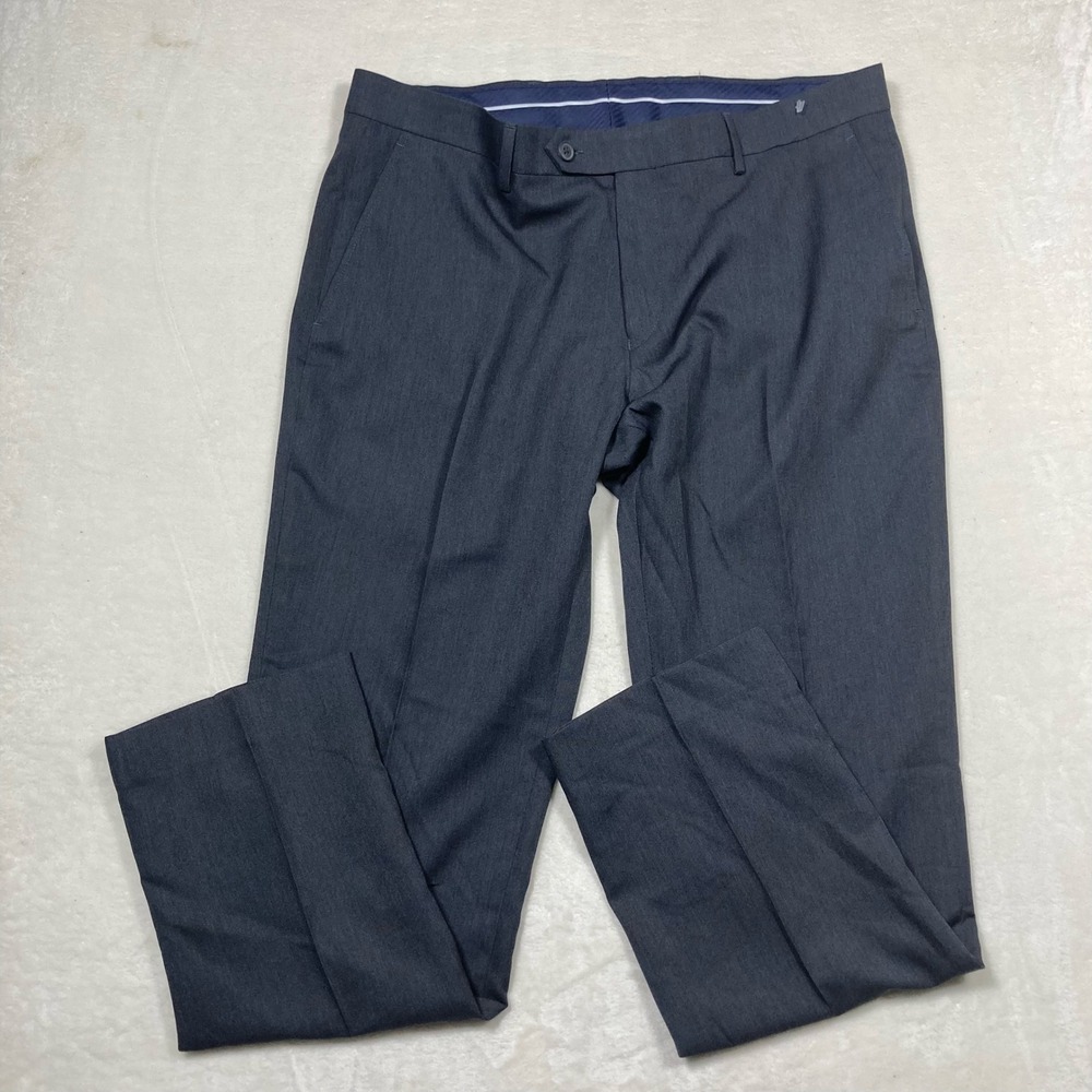 Tommy Hilfiger Mens Performance Stretch Dress Pants Charcoal Gray 36W x 30L NEW